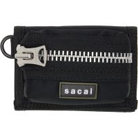 Sacai Black Pocket Trifold Wallet 261445M164001