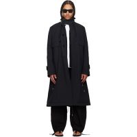 Sacai Black Weathercloth Coat 261445M176006
