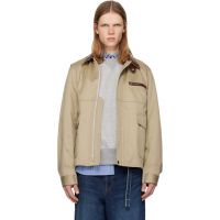 Sacai Beige Cotton Chino Jacket 261445M180021