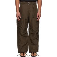 Sacai Khaki Treated Nylon Twill Cargo Pants 261445M188004