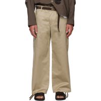 Sacai Tan Cotton Chino x Nylon Twill Cargo Pants 261445M188006