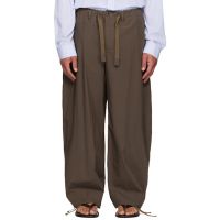 Sacai Brown Cotton Typewriter Trousers 261445M191009