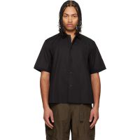Sacai Black Poplin Shirt 261445M192003
