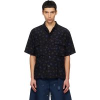 Sacai Black Overdyed Floral Print Shirt 261445M192005