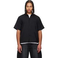 Sacai Black Chalk Stripe Shirt 261445M192011