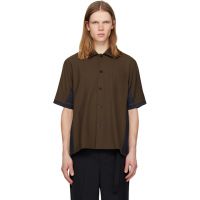 Sacai Brown & Blue Suiting Denim Shirt 261445M192021