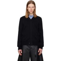 Sacai Black Cotton Cashmere Knit Cardigan 261445M200003