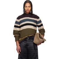Sacai Multicolor Horizontal Stripe Knit Pullover Sweater 261445M201001