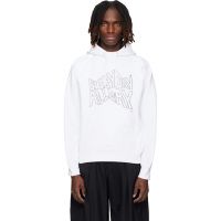 White geoff sacai Print Hoodie 261445M202019