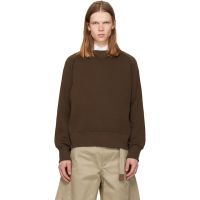 Sacai Brown Sponge Pullover Sweatshirt 261445M204007