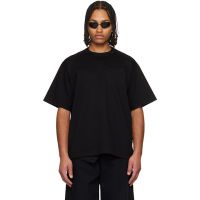 Sacai Black Cotton Jersey T-shirt 261445M213012