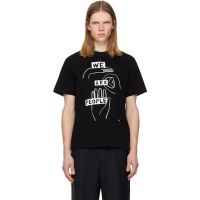 Black geoff sacai Print T-shirt 261445M213015