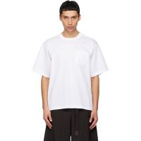 Sacai White Cotton Jersey T-shirt 261445M213023