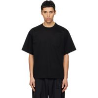 Sacai Black Cotton Jersey T-shirt 261445M213024