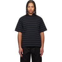 Sacai Navy Horizontal Stripe T-Shirt 261445M213029