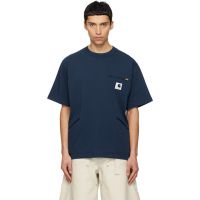Sacai Navy Carhartt WIP Edition Cotton Jersey T-shirt 261445M213033