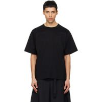Sacai Black Cotton Typewriter & Jersey T-shirt 261445M213039