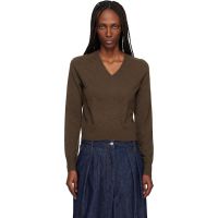 Arch4 Brown Boston V-neck Sweater 261449F100004