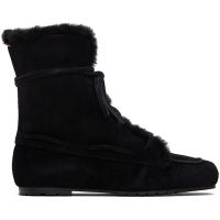 Aeyde Black Paul Shearling Ankle Boots 261454F113000