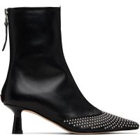 Aeyde Black Sila Mini Stud Leather Boots 261454F113004