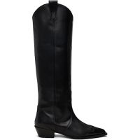 Aeyde Black Aruna Leather Knee-High Cowboy Boots 261454F115001