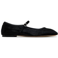 Aeyde Black Uma Ponyhair Mary-Jane Ballerina Flats 261454F118001