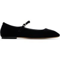 Aeyde Black Uma Velvet Mary-Jane Flats 261454F118002