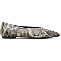 Aeyde Off White & Black Moa Pointed-Toe Flats 261454F118025