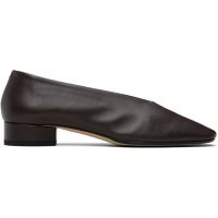 Aeyde Burgundy Delia Low-Heeled Ballet Heels 261454F118033