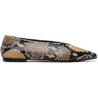 Aeyde Black & Beige Betty Square-Toe Ballerina Flats 261454F118052