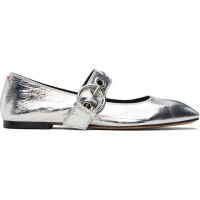Aeyde Silver Uma Eyelet Ballerina Flats 261454F118053