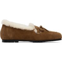 Aeyde Brown Jasper Shearling Loafers 261454F121002