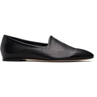 Aeyde Black Vanna Almond-Toe Loafers 261454F121011