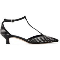 Aeyde Black Liz Mini Stud Leather Heels 261454F122001