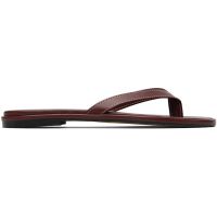 Aeyde Burgundy Melody Leather Thong Sandals 261454F124011