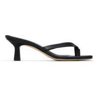 Aeyde Black Wilma Square-Toe Heeled Sandals 261454F125011