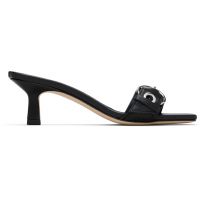 Aeyde Black Gilly Eyelet Heeled Sandals 261454F125027