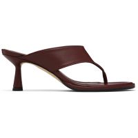 Aeyde Burgundy Olenna Thong Heeled Sandals 261454F125030