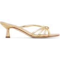 Aeyde Gold Abby Leather Heeled Sandals 261454F125034