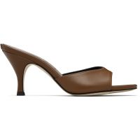 Aeyde Brown Samia Stiletto Mule Heeled Sandals 261454F125038