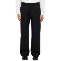Nanamica Black Wide Straight Chino Trousers 261467M191005