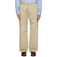 Nanamica Khaki Wide Straight Chino Trousers 261467M191007
