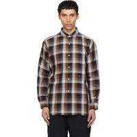 Nanamica Brown Regular Collar Wind Shirt 261467M192011