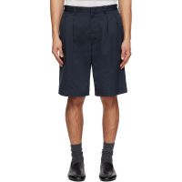Nanamica Navy Double Pleated Chino Shorts 261467M193005