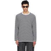 Nanamica Black & White COOLMAX Stripe Jersey L/S T-shirt 261467M213004