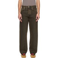 Sunflower Brown Wide Twist Jeans 261468M186001