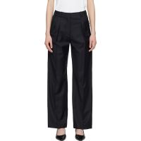 Loulou de Saison Black Sbiru LDS Straight Leg Trousers 261473F087005