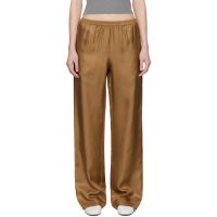 Loulou de Saison Brown Alera LDS Silk Twill Trousers 261473F087008