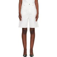 Loulou de Saison White Isu Lds Denim Shorts 261473F088003
