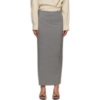 Loulou de Saison Gray Samos LDS Grain Poudre Maxi Skirt 261473F093001